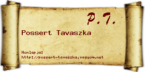 Possert Tavaszka névjegykártya